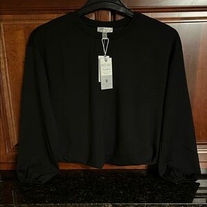 Cable & Gauge Black Women's Jersey Top